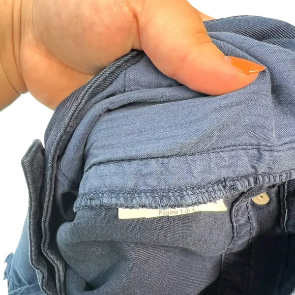 RED Valentino‎ Navy Blue Cargo Pants Ankle Skinny Bow Detail Size - Picture 11 of 12